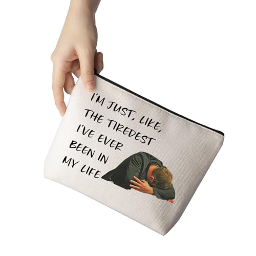 MNIGIU ITYSL TV Show Inspired Gift I¡¯m the Tiredest I¡¯ve ever Been Makeup Zipper Pouch for Tim Fans (Tiredest), Medium