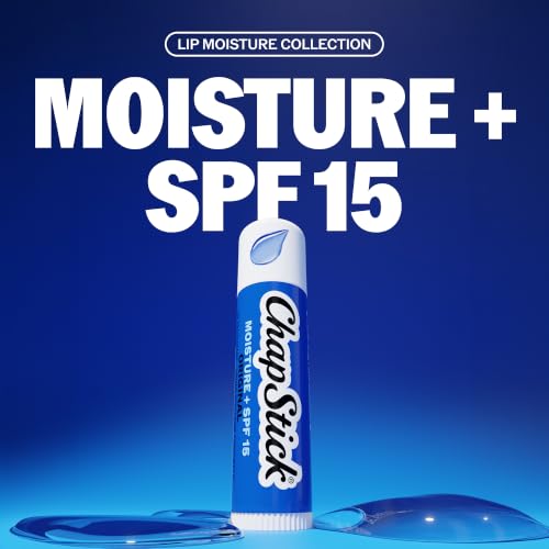 ChapStick Moisture + SPF 15 Lip Balm 12-Pack Unflavored, 0.15 Oz Each