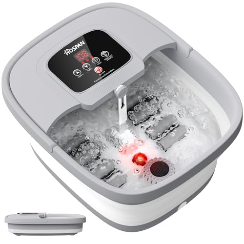 Collapsible Foot Spa with Heat, Massage & Red Light