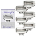 Flamingo Women's Original Razor Blade Refill Cartridges for Women - 6 Count - 5-Blade Shaving Razors for Women