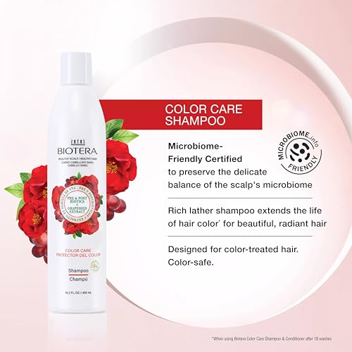 Biotera Color Care Shampoo | Extends & Maintains Color-Treated Hair | Microbiome Friendly | Vegan & Animal Test Free | Paraben Free | Color-Safe