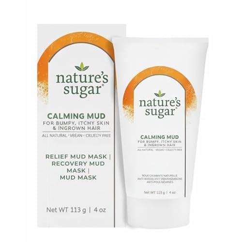 Nature's Sugar Calming Mud Mask ? Deep Pore Cleansing Clay Mask for Face & Body ? Detox Skincare for Ingrown Hair Relief, Blackheads & Sensitive Skin ? Purifying Hungarian Mud Treatment ? 113g/4oz