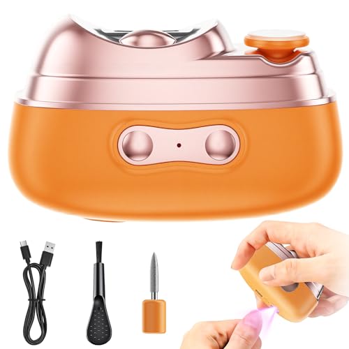 4-in-1 Electric Nail Clipper with LED Light ? Quiet Rechargeable Nail Grooming Kit, Grinder & Polisher, 2 Speed, Nail Debris Collector, Portable Gift Set