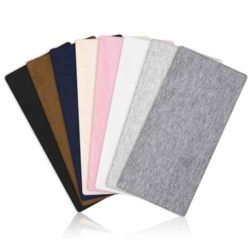 8 Pack Wide Headbands for Women, Elastic Soft Fabric Hair Bands Hair Warp for Daily Workout Yoga Running, Non Slip 8 Colors