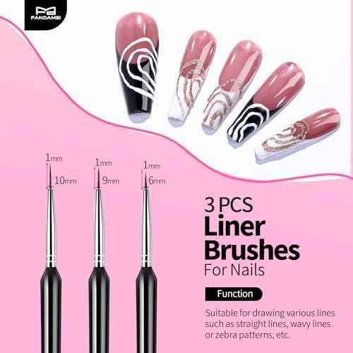 FANDAMEI Nail Art Brushes, Nail Brush Set With Nail Stand, Nail Holder For Painting Nails, Nail Art Tools, Nail Design Tools, 11PCS Nail Brushes For Nail Art, 5PCS Nail Dotting Tool, Nail Art Palette