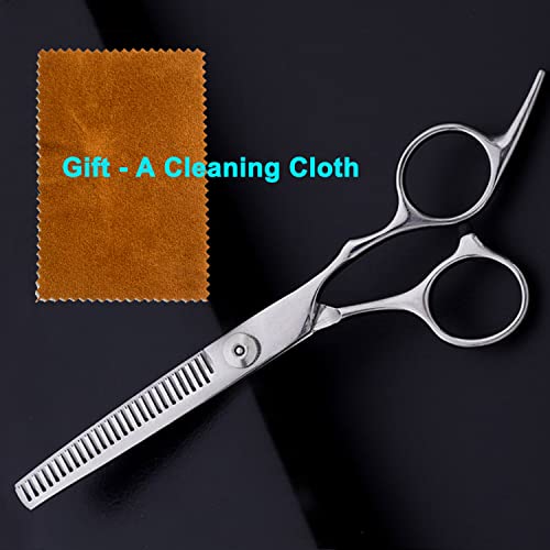 Hair Thinning Shears, Hair Cutting Scissors (6.7 Inches) with Fine Adjustable Tension Screw and 1 Piece Wipe Cloth