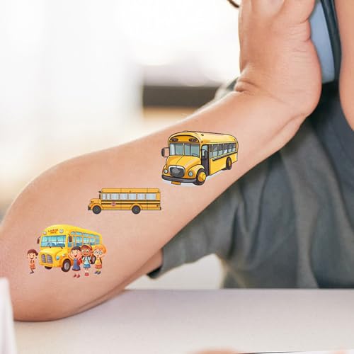 280 Piece School Bus Temporary Tattoo Set - Back to School
