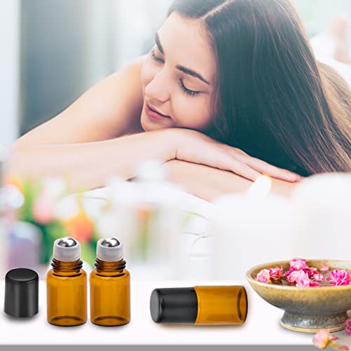 2ml Roller Bottles for Essential Oils, 24-Pack Glass Roll-On