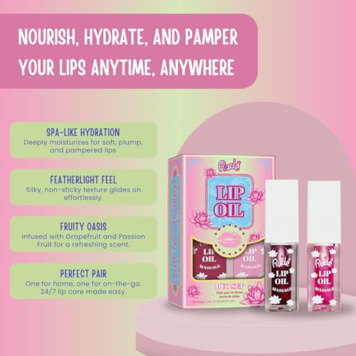 RUDE Tinted Lip Oil - Hydrating Gloss with Passion Fruit