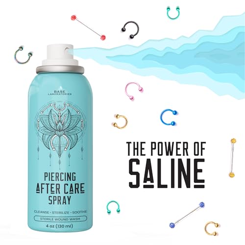 BASE LABORATORIES Piercing Aftercare Saline Spray 4oz