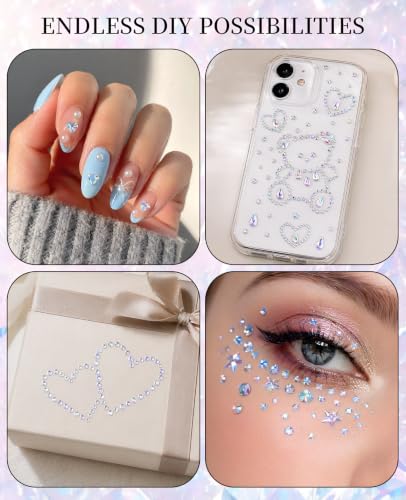 3160 Self-Adhesive Laser Face Gems, Eye Rhinestones & Hair Jewels