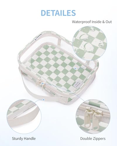 Narwey TSA Approved Clear Toiletry Bag for Travel