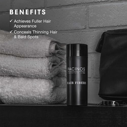 Pacinos Hair Fiber Kit - Black Concealer with Hold Spray