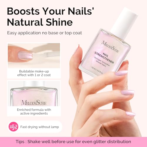 MelodySusie Nail Strengthener & Growth Treatment - Ridge Filling Base Coat 15ml