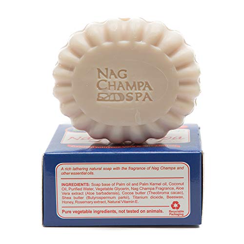 Nag Champa Natural Soap - 6 Bars - 5.2 oz (150 g) Each - Pure vegetable soap for All Skin Types