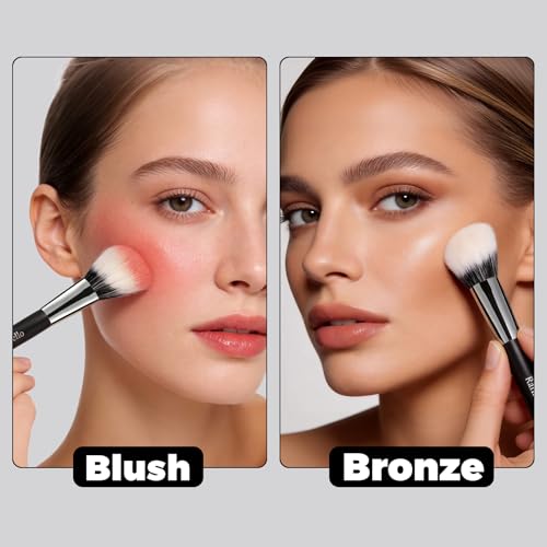 Raffaello Angled Contour & Blush Makeup Brush - Soft Synthetic Face Brush for Liquid, Cream & Powder Products