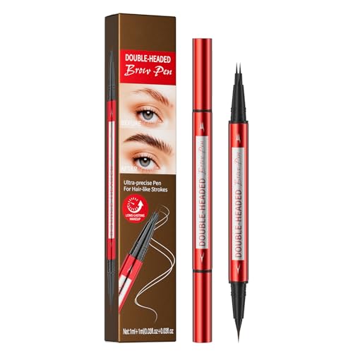Yanqina Double Ended Waterproof Eyebrow Pencil - 2-in-1 Brow Filler & Liner