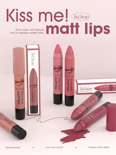 AOJUIGO Lip Liner & Lipstick Set - Velvet Matte & Gloss Finish