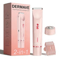 Cordless Electric Bikini Shaver - Waterproof Dual-Head with Ceramic Blades