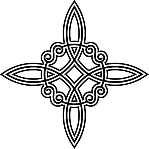 Temporary Tattoos 6 Sheets Witch Tattoo Witch Knot Wicca Power of Four Tattoo Stickers for Men and Women