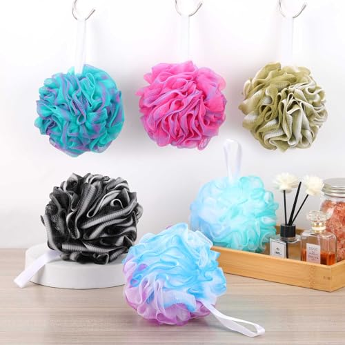 Large Loofah Sponges Pack of 6 - Exfoliating Bath Puffs