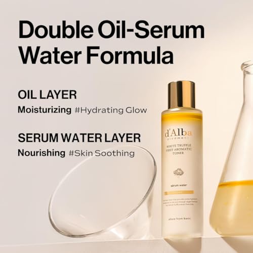 d¡¯Alba Italian White Truffle First Aromatic Toner, Vegan Skincare, Gentle Hydrating Toner with White Truffles, Weakly Acidic, Skin Texture Enhancement, Surfactant Free (5.24 fl oz.)