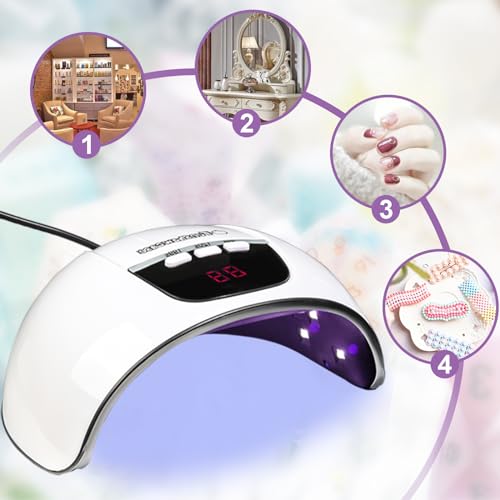 FUNSHOWCASE LED UV Lamp 54W Resin Curing Light, Jewelry Casting Kit, Gel Nail Polish, 3 Timer Setting, Auto Sensor, USB Powered