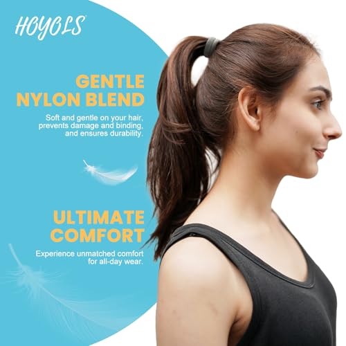 HOYOLS 100pcs Seamless Hair Ties No Damage Scrunchies
