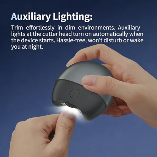 Electric Nail Clipper for Seniors - 2 in 1 Automatic Trimmer with Light