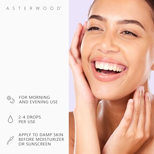 ASTERWOOD Bakuchiol Serum for Face - Retinol Alternative Bakuchiol Oil - Plumping, Anti-Aging and Anti-Wrinkle - Smoothing Skin Care - 8 oz