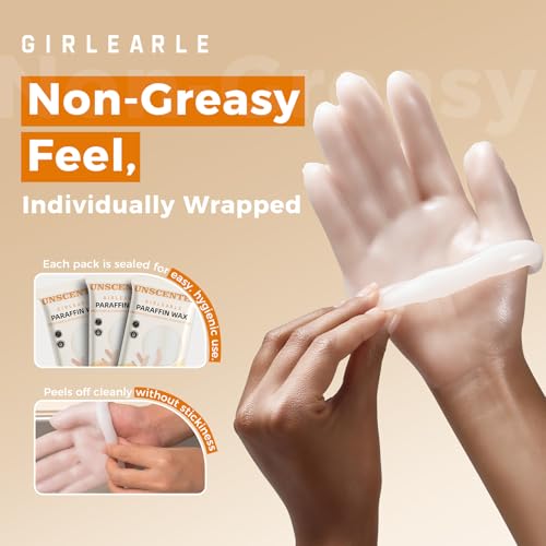 GIRLEARLE Unscented Paraffin Wax Refills - 10 Pack for Hand & Foot Wax Machine