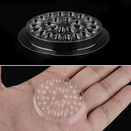 200 Pieces Disposable Plastic Glue Pad Transparent Flower Shape Pallet Pad Lash Holder Tray Tools Pigment Holder Base for Eyelash Extension