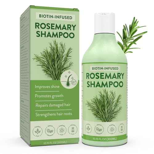 Biotin & Rosemary Hair Growth Shampoo?Natural Formula for Thinning Hair & Hair Loss, Promotes Thicker, Fuller Hair,Hair Growth Shampoo for Men and Women - 10.15 fl OZ