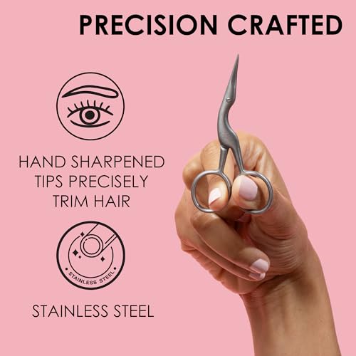 JAPONESQUE Brow Scissors & Spoolie Set - Stainless Steel