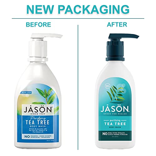JASON Natural Body Wash & Shower Gel, Calming Lavender & Purifying Tea Tree, 30 Oz, 2-Pack