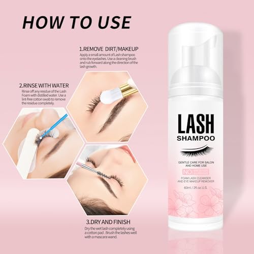 Eyelash Extension Shampoo - Gentle Foaming Cleanser, 50ml