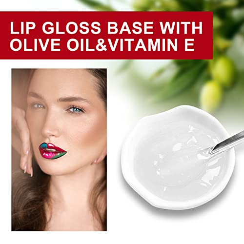 Eakroo 2Pcs Moisturize Lip Gloss Base Oil Material Makeup Primers, Non-Stick Lip Gloss Clear Primer for DIY Handmade Lip Oil Lip Plumper Lip Gloss Making Kit Supplies -100g (2Pack 100ml)