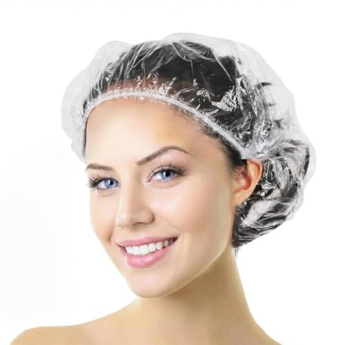 Aquior Disposable Shower Caps 50 Pack - Waterproof Hair