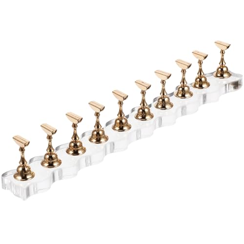 minkissy Extended Armor Holder 7.7 Inch Metal Nail Display Stand Durable Nail Rack with Smooth Surface for Manicure Art Practice and Press on Nails Organizer