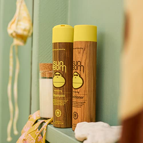 Sun Bum Revitalizing Shampoo - Hydrating and Restoring Hair - Gently Clean and Restore - UV Protecting - Vegan - Made Without Parabens - 10 oz,(Pack of 2)