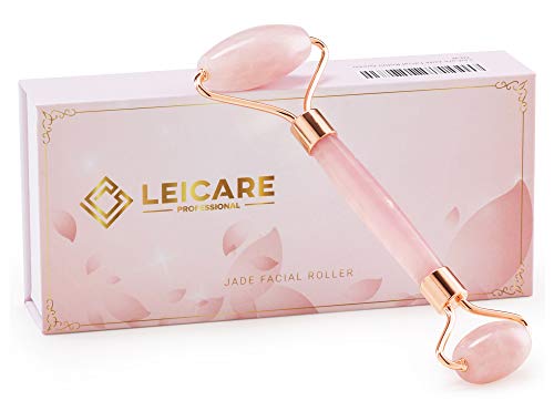 Rose Quartz Face Roller - Jade Facial Massager for Women