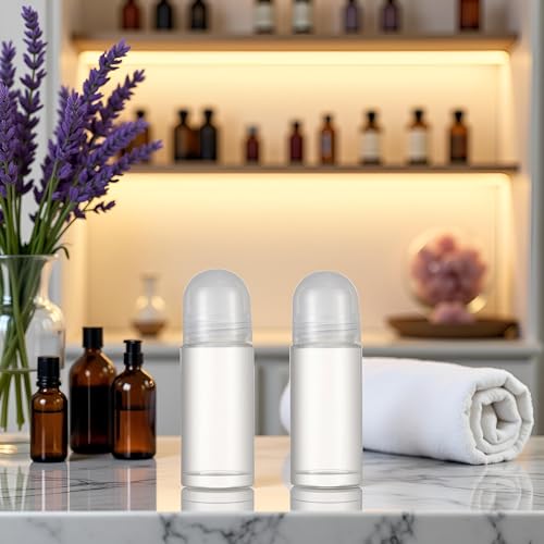 50ml Roll-On Deodorant Bottles (2 Pack) - Essential Oil Perfume Roller