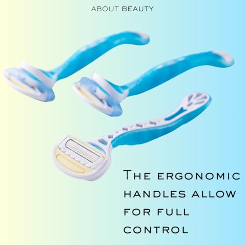 5 Blade Water Activated Disposable Razors, 3 Gentle Beauty Groomers for Hair Removal, Ideal for Shaving and Exfoliating, Japanese Steel Gently Removes Body Hair