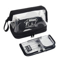 Rough Enough Clear Cosmetic Bag for Women and Men, Leakproof Travel Makeup Organizer, with Detachable Brush Pouch, Large Opening, 6.5¡±x5¡±x8.5¡±