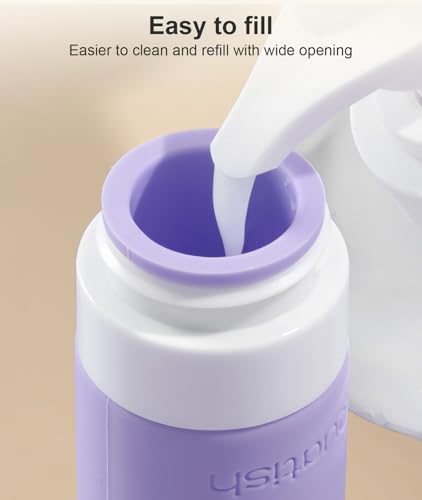 Quatish Purple Travel Bottles 6 Pack - Leakproof TSA Approved 3oz Toiletry Containers