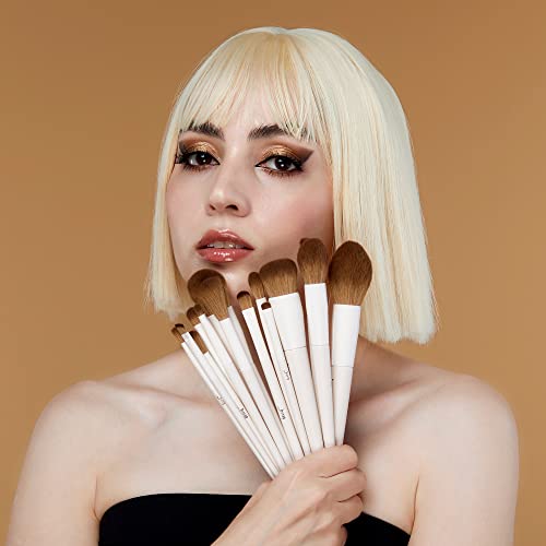Jessup 14Pc Makeup Brush Set - Professional Synthetic Brushes