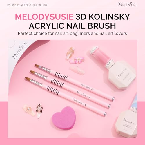 MelodySusie Professional 3D Kolinsky Acrylic Nail Brush #2