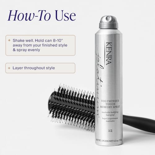 Kenra Platinum Voluminous Touch Memory Hair Spray 8oz - Bodifying, Long-Lasting Style
