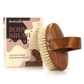 Dry Brushing Body Brush with Pure Boar Bristles & Ebony Wood