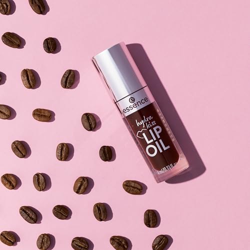 Essence Hydra Kiss Lip Oil Tinted Glossy Finish 08 Mocha Glow - Hydrating & Nourishing Lip Treatment